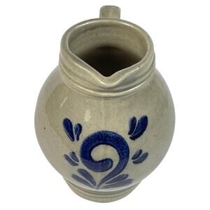 Blue Pottery Salt Glazed Pitcher 5” tall